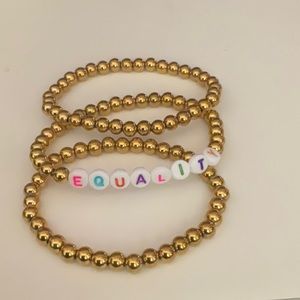 EYE CANDY LA - Three-Piece Equality Bracelet Set NWOT